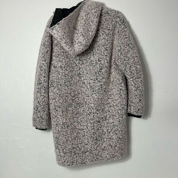 Topshop Abigail boucle grey wool blend coat size 8 - Picture 7 of 13